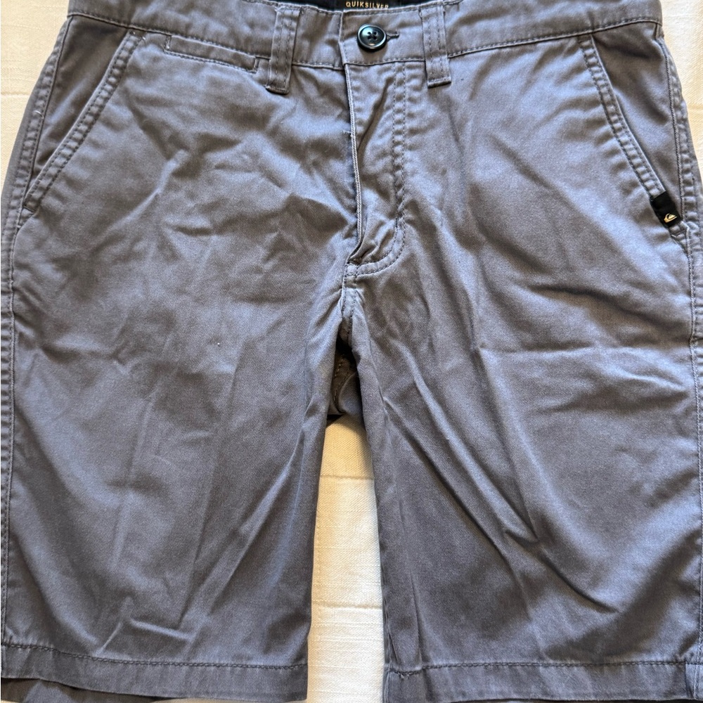 Quiksilver Kids Gray Flat-Front Chino Shorts